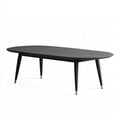 Tavolo da pranzo ovale 220x110 cm in legno nero stile moderno