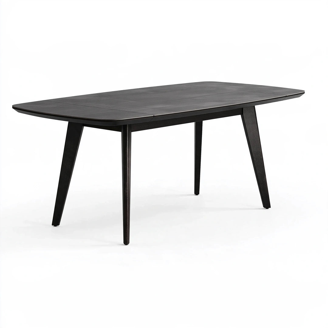 Tavolo da pranzo allungabile 160 x 90 cm nero effetto legno moderno